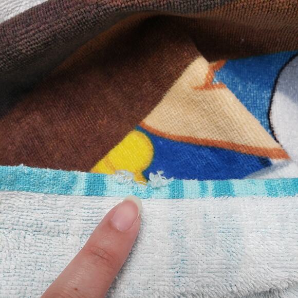 Vintage Disney Jake And The Never Land Pirates Beach Towel 28x55 Blue Bath Pool - Picture 9 of 15